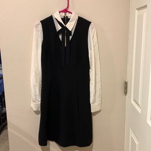 New Kate Spade bow tie crepe a-line dress